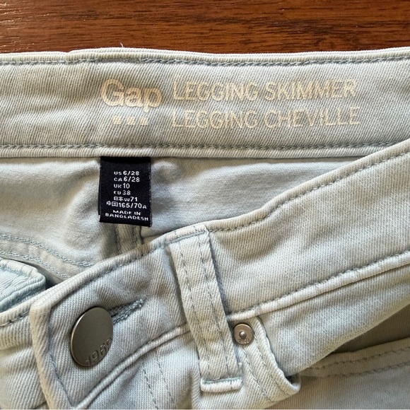 Gap Light Blue Legging Skimmer Jeans Size 6 - Picture 4 of 11